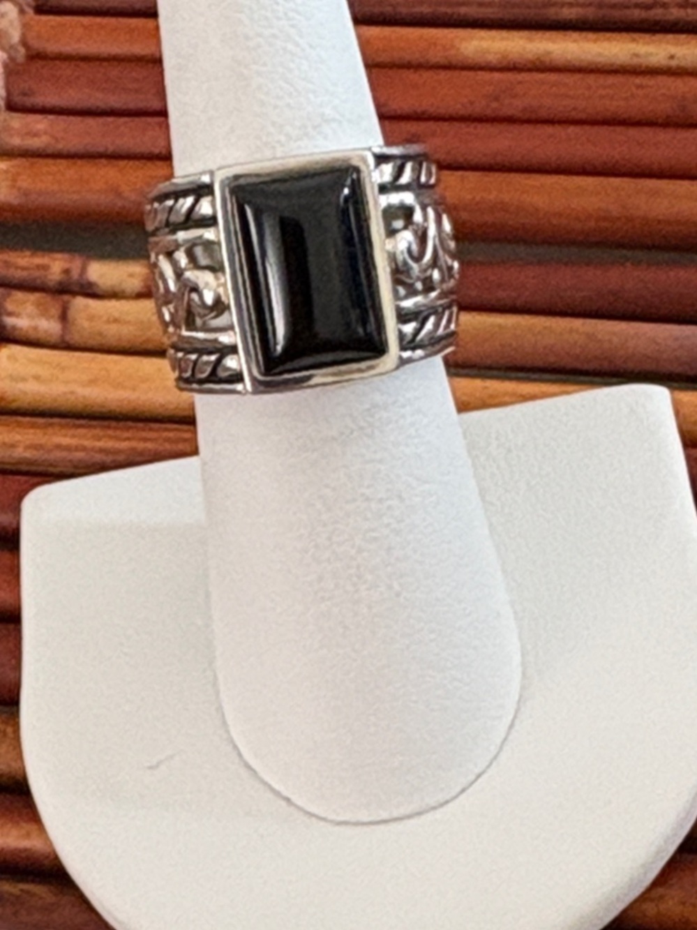 Silpada Black Onyx Sterling Silver Ring Size 7